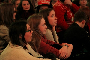 Enthralled by the drama at the Chrismas Event.
