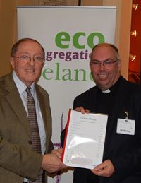 The Ven Andrew Orr, Chairperson of Eco-Congregation Ireland, pictured at the launch of Eco-Congregation Ireland's new climate change resource with Emeritus Prof John Sweeney of NUI Maynooth.