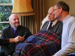 Bishop Alan with Billy and Denis during the Belfast Telegraph online interview.