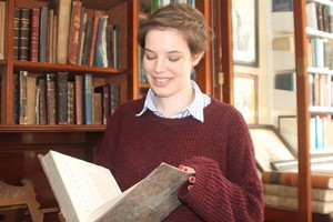 Intern Elinor Rowing sorted out some of the oldest and most fragile books in the Cathedral's collection.