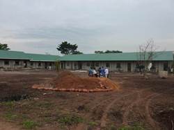 St Apollo School, Luwero, Uganda, during construction which was funded by Christ Church Parish, Lisburn.