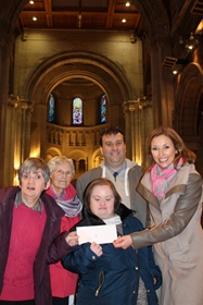 Representatives of Something Special happy to receive a Black Santa grant – from left Jacqueline Feeney, Kathleen Lyons, Marie Anderson, David Lyons (chair) and special guest Claire McCollum.