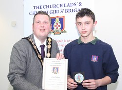 Ward Patterson, Ballinderry Company, winner of the Senior Section Badge Competition.