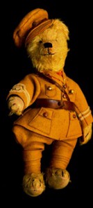 THANK YOU TEDDY – This uniformed teddy was a gift from a Royal Ulster Rifles’ soldier to the nurse who took care of him when injured during the First World War and is on display in the WW1 exhibition at Belfast City Hall.