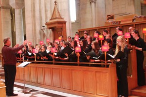 The Northwest University Concert Choir singing in St Anne's Cathedral on May 14.