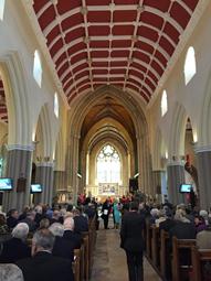 Gathering for the General Synod Eucharist in St Patrick's Cathedral, Armagh, at which the Bishop of Connor was the preacher.