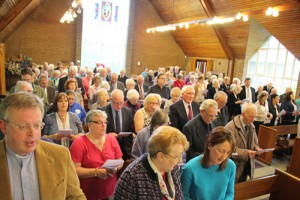 The congregation at the joint service in St Ninian's Parish Church.