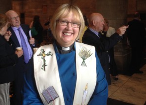 The Rev Canon Dr Heather Morris in St Anne's Cathedral where she preached on June 14.