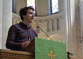 Connor Pioneer Evangelist Stephen Whitten spoke during the Day of Prayer in St Anne's Cathedral, when the Streetreach team was commissioned.