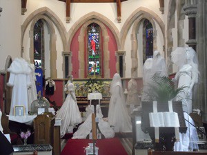 The display was beautifully laid out throughout the church.