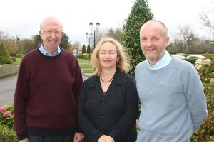 The Bishop of Connor, the Rt Rev Alan Abernethy (right) with guest speakers at the clergy conference, Bishop John Pritchard and Dr Jane Williams.