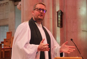 The Rev Canon  Mike Parker delivered a powerful talk on the 'devastating' impact of climate change at the service in St Anne's.