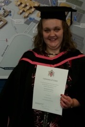 An inspiring achievement - Leah Batchelor on her graduation day.