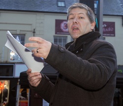 Stephen McLoughlin (Director of Music) pictured conducting Lisburn Cathedral Choir during ‘Carols by Candlelight’ in Lisburn city centre on Saturday December 12.