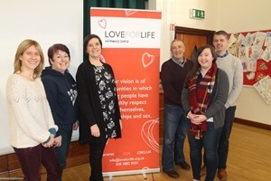 At the EVERY launch in Antrim are, from left: Jill Hamilton, Connor Children’s Officer; Karen Webb, North Belfast Centre of Mission; Judith Cairns, CEO, Love for Life; Trevor Douglas, Diocesan Development Officer; Christina Baillie, Connor Youth Officer and Graham Hare, General Manager, Love for Life.