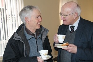 The former rector of Ballymena, the Rev Canon Stuart Lloyd, left, was among those at the Association meeting.