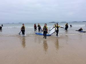 Surfing fun for the St Paul's youngsters on Portrush East Strand.