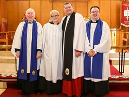The St Paul’s Ministry Team. From left: Jim Neil, Janet Hunter, Canon Carson and Mark Jamison.