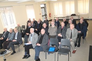 Members of the Retired Clergy Association at their meeting in St Anne’s Cathedral Halls.