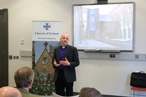 The Rt Rev Alan Abernethy, Bishop of Connor, opening the Church and Society Commission’s information event on homelessness in Northern Ireland.