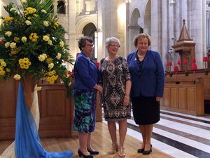 Connor Diocesan President Valerie Ash, centre, with Roberta McKelvey, left, and Dr Marion Gibson.