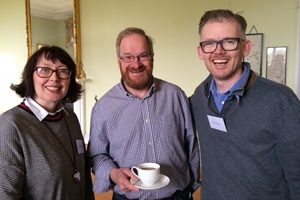 Alison Campbell-Smyth, Dean Arthur Barrett (Chair of the Church of Ireland Marriage Council), and the Rev Jonny Campbell-Smyth at the retreat.