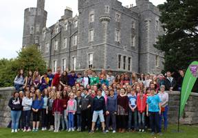 Young people from Connor at a previous youth weekend in Castlewellan.