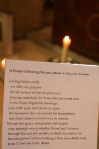 Visitors to St Anne's Cathedral can light a candle or say a special prayer for the victims of the gun attack in Orlando at the weekend.