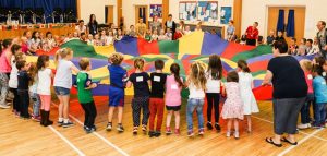 Parachute fun during the St Paul's Activity Week.