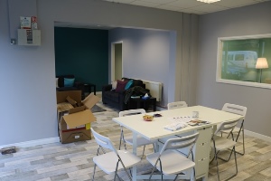 Space to meet, eat, play games and talk at Connect Base.