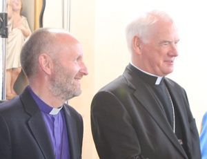 Bishop Alan Abernethy, left, and Bishop Noel Treanor have welcomed the agreement in north Belfast.