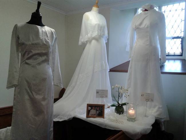 Dresses on display in Ballymoney.