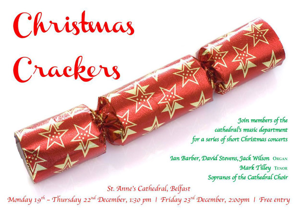 Lunchtime ‘Christmas Cracker’ concerts in St Anne’s