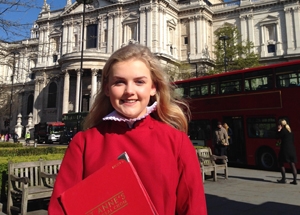 St Anne’s chorister Tania records CD in St Paul’s, London