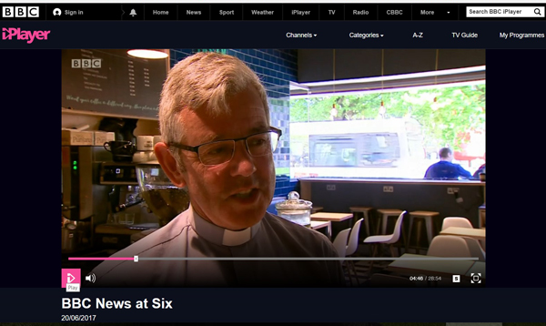 Archdeacon features (briefly) on national news