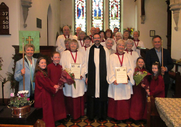 Parish honours long-serving choir members