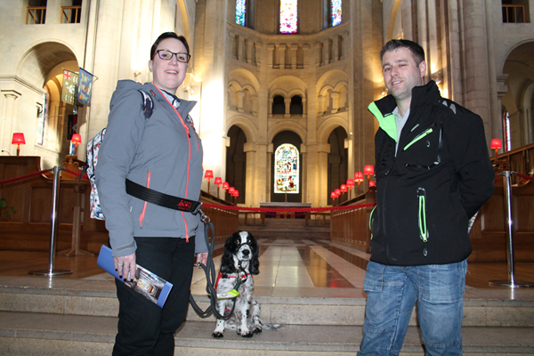 Life-saving spaniel pays visit to Belfast Cathedral