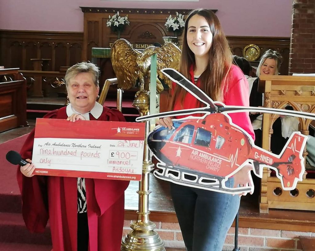Immanuel Parish donates £900 to Air Ambulance NI