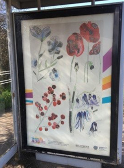 Artwork designed by the group from Craigs Parish Church assisted by artist Lucy Craig.