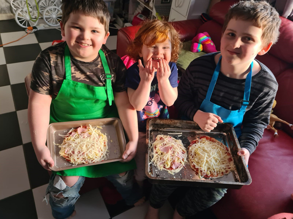These kids clearly had great fun making soda bread pizzas as part of the Baking Buddies project!