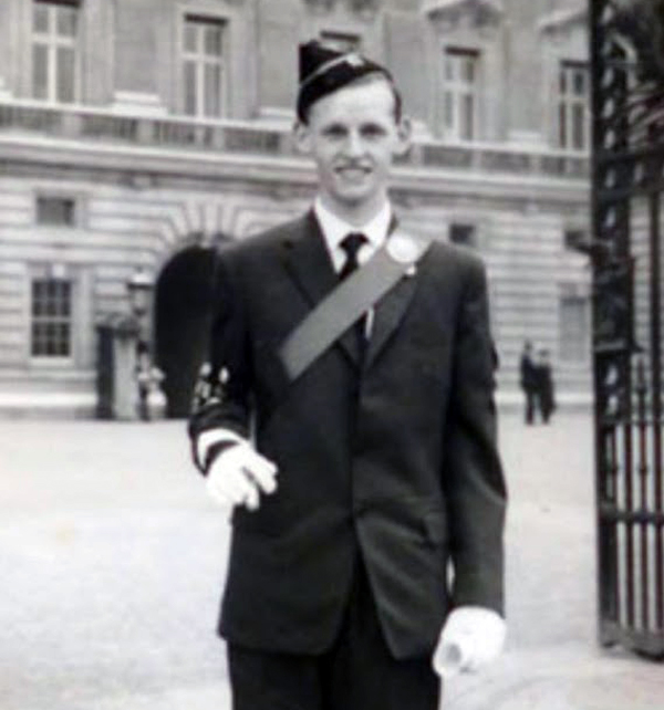 A proud day for Donald McBride, pictured at Buckingham Palace in May 1960. Donald was one of the early recipients of the Gold Award, as the scheme had only started in 1956.