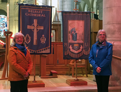 Former Connor Diocesan President Valerie Ash with June Butler at Belfast Cathedral.