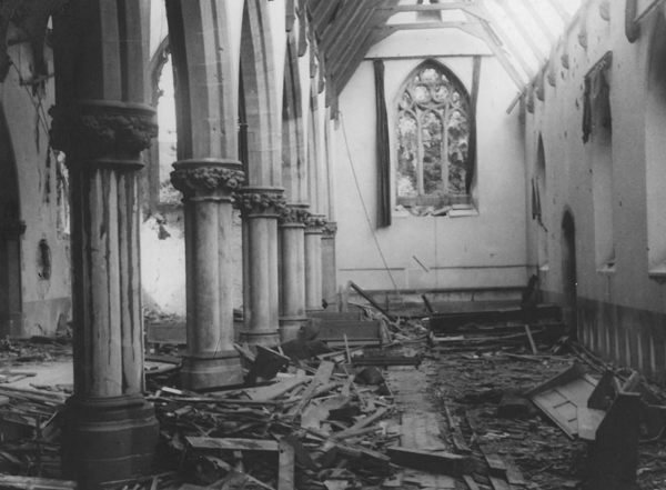 When blitz bombs landed on St James’ Church