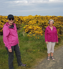 Kim and Kay, MU members from Ballywillan Parish, on the coastal path.