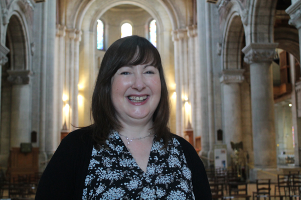 Deirdre Cartmill, Writer in Residence at Belfast Cathedral.