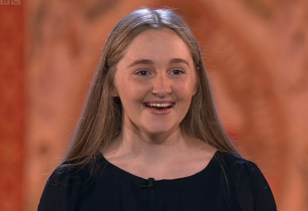 ‘An outstanding performance’ from chorister Rebekah in competition final