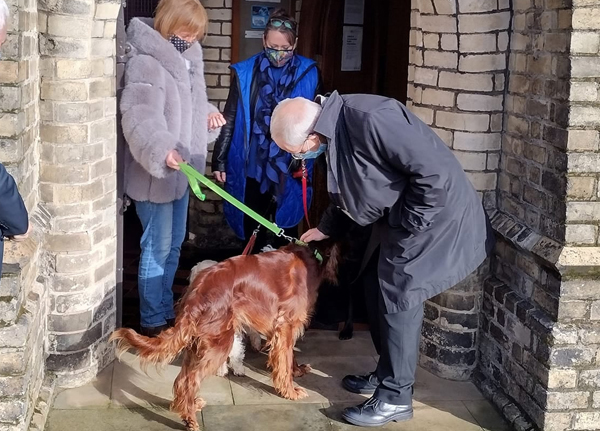 Archbishop welcomed by four-legged friends at St Matthew’s