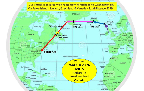 Whitehead and Islandmagee walkers 2,776 miles into challenge