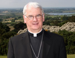 Bishop George congratulates Bishop Treanor on appointment
