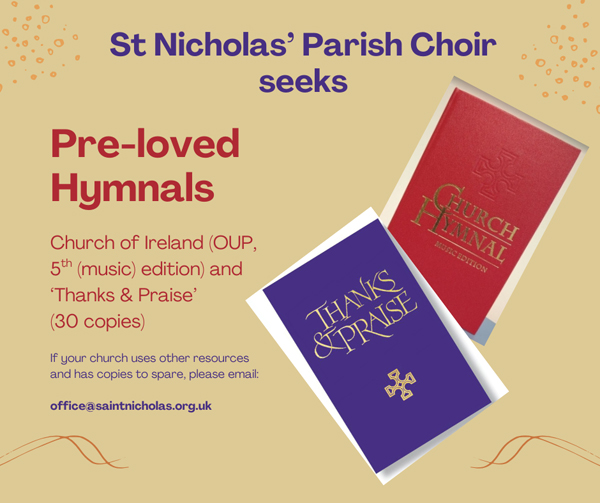 Wanted – pre-loved hymnals!